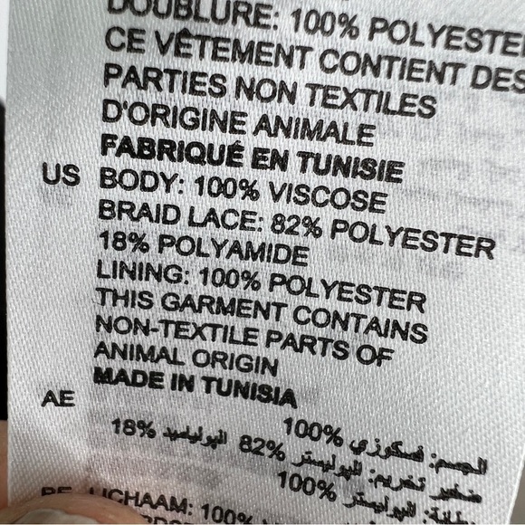 Sandro Paris Sully Black Lace Mesh Inset Dress Nwt Small - Picture 8 of 14